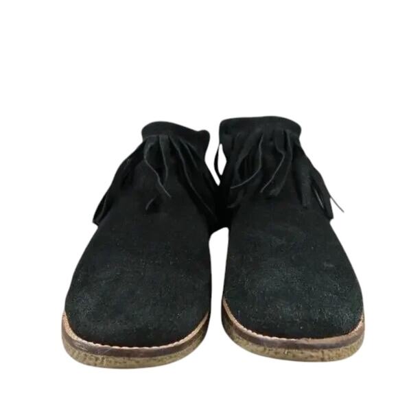 Steve Madden Shoes Womens 7 Booties Fringe Casual Fashion Leather Ankle Boot Zip - Picture 2 of 13